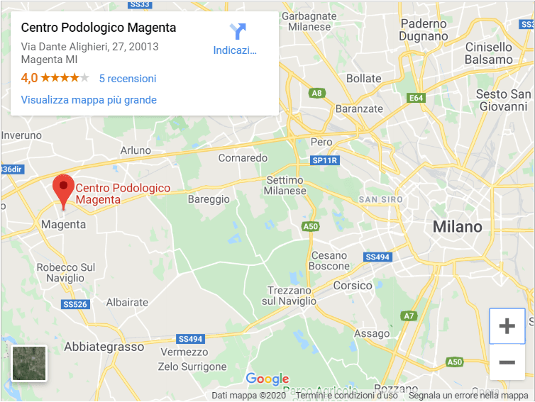 Podologo Magenta Milano Mappa